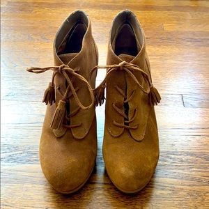 Jessica Simpson suede tie up wedges